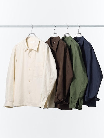 UNIQLO Men's Cotton Linen Blend Shirt Jacket - 57 OLIVE