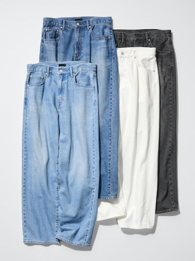 UNIQLO Unisex Baggy Jeans - 01 OFF WHITE