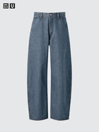 UNIQLO Men's Barrel Leg Jeans - 67 BLUE