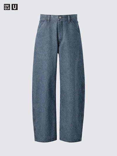 UNIQLO Men's Barrel Leg Jeans - 67 BLUE