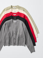 UNIQLO Women's Smooth Cotton V Neck Cardigan - 09 BLACK