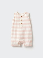 UNIQLO Babies' One Piece Outfit (Sleeveless, Striped) - 65 BLUE