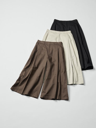 UNIQLO Unisex Cotton Culottes - 09 BLACK