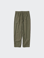 UNIQLO Women's Linen Cotton Tapered Trousers - 01 OFF WHITE