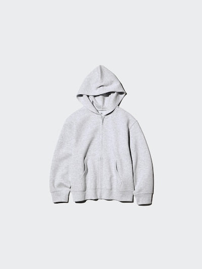 UNIQLO Kids' DRY Sweat Full-Zip Hoodie - 09 BLACK