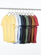 UNIQLO Women's 100% Linen V Neck T-Shirt - 57 OLIVE