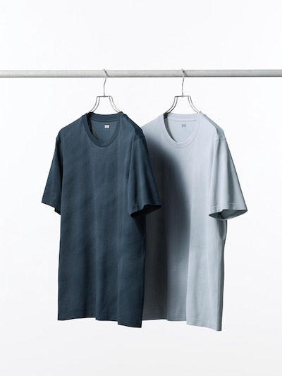 UNIQLO DRY-EX T-Shirt (Patterned) - 03 GREY