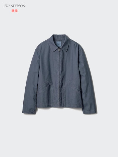 UNIQLO Men's Zip-Up Blouson - 67 BLUE