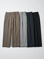 UNIQLO Unisex Pleated Wide Tapered Trousers - 34 BROWN