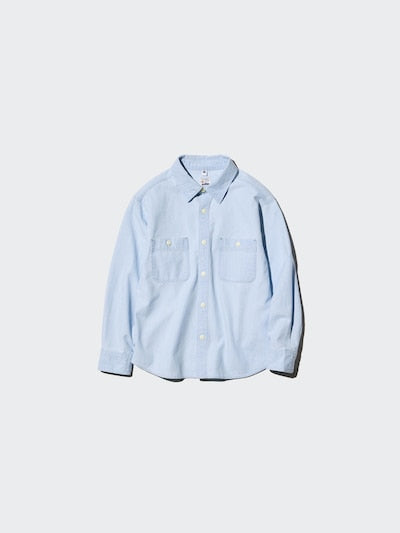 UNIQLO Kids' Chambray Shirt - 66 BLUE