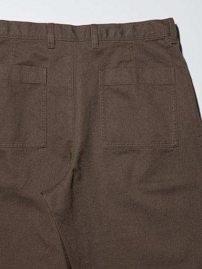 UNIQLO Unisex Barrel Leg Trousers - 34 BROWN