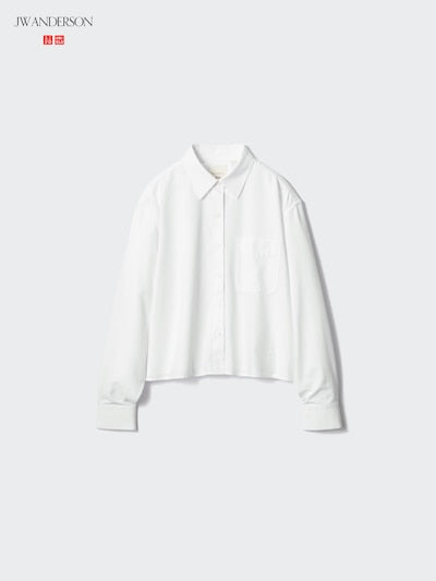 UNIQLO Unisex Oxford Boxy Shirt - 50 LIGHT GREEN