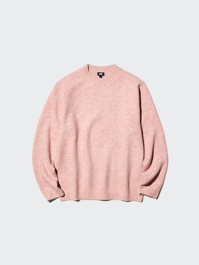 UNIQLO Soufflé Yarn Crew Neck Jumper - 42 YELLOW