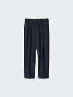 UNIQLO Pleated Wide Trousers (Brushed Jersey) - 69 NAVY