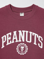 UNIQLO PEANUTS UT DRY Graphic Sweatshirt - 18 WINE