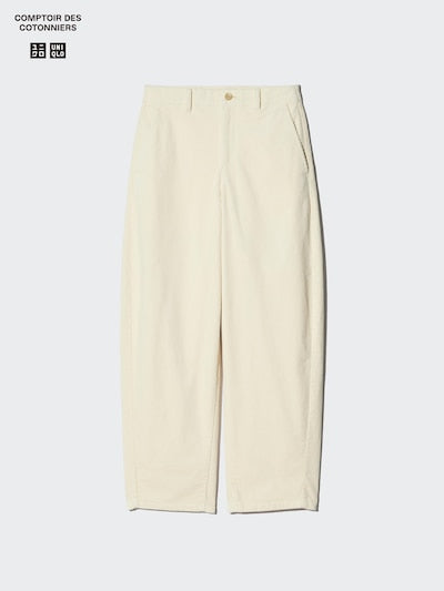 UNIQLO Corduroy Barrel Trousers - 38 DARK BROWN