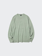 UNIQLO Men's 100% Merino Crew Neck Jumper - 53 GREEN