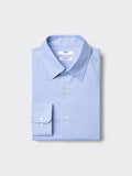 UNIQLO Men's Super Non-Iron Slim Fit Shirt (Regular Collar) - 60 LIGHT BLUE