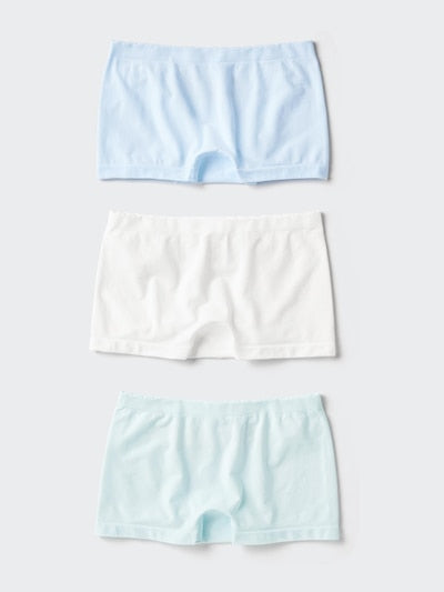 UNIQLO Kids' AIRism Seamless Briefs (3 Pairs) - 60 LIGHT BLUE