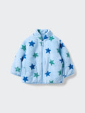 UNIQLO Babies' Toddler Fluffy Fleece Full-Zip Jacket (Printed) - 61 BLUE