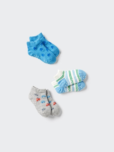 UNIQLO Babies' Short Socks (3 Pairs) - 63 BLUE