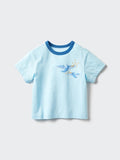 UNIQLO Babies' AIRism Cotton Crew Neck T-Shirt (Dinosaur) - 65 BLUE