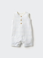 UNIQLO Babies' One Piece Outfit (Sleeveless, Striped) - 65 BLUE
