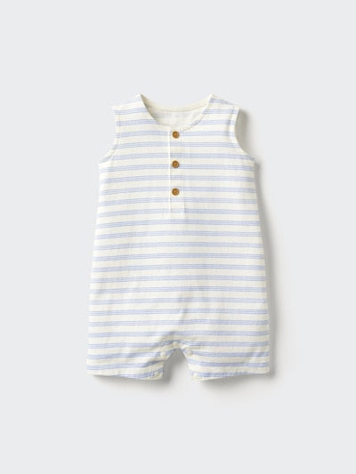 UNIQLO Babies' One Piece Outfit (Sleeveless, Striped) - 65 BLUE