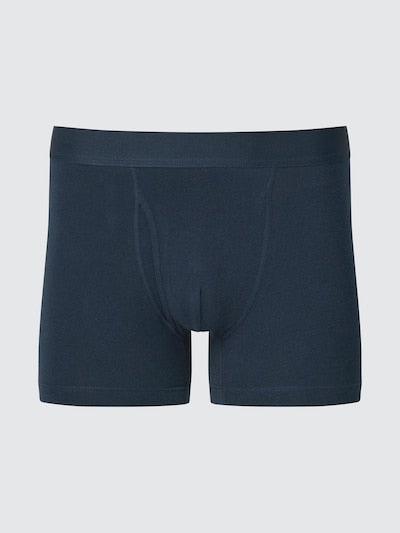 UNIQLO Men's Cotton Boxer Briefs (Regular Rise) - 69 NAVY