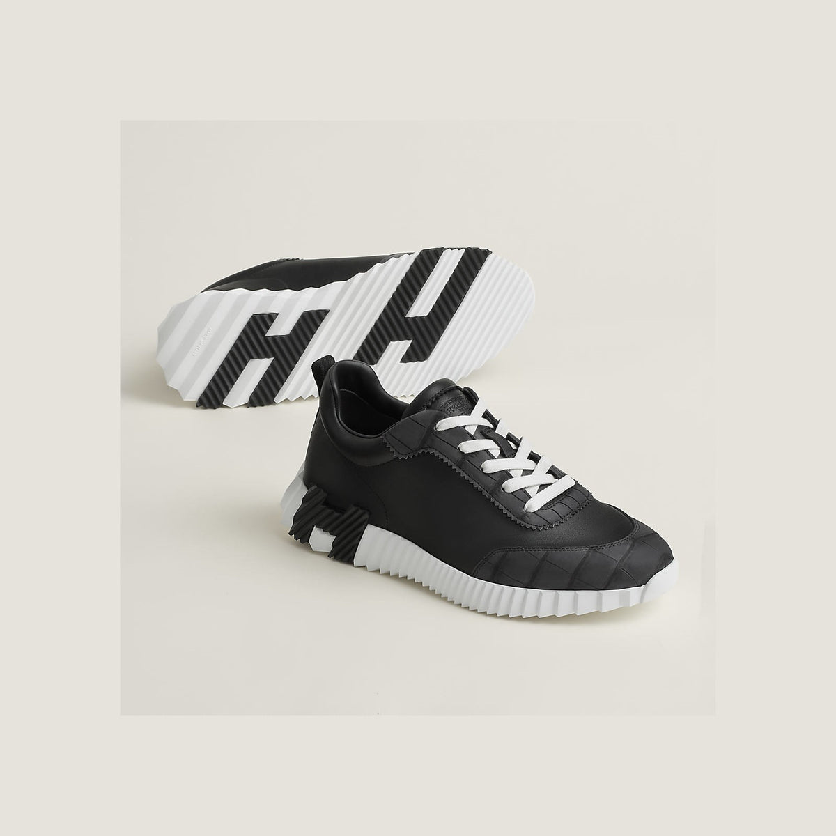 Hermes Bouncing Sneaker Black Alligator