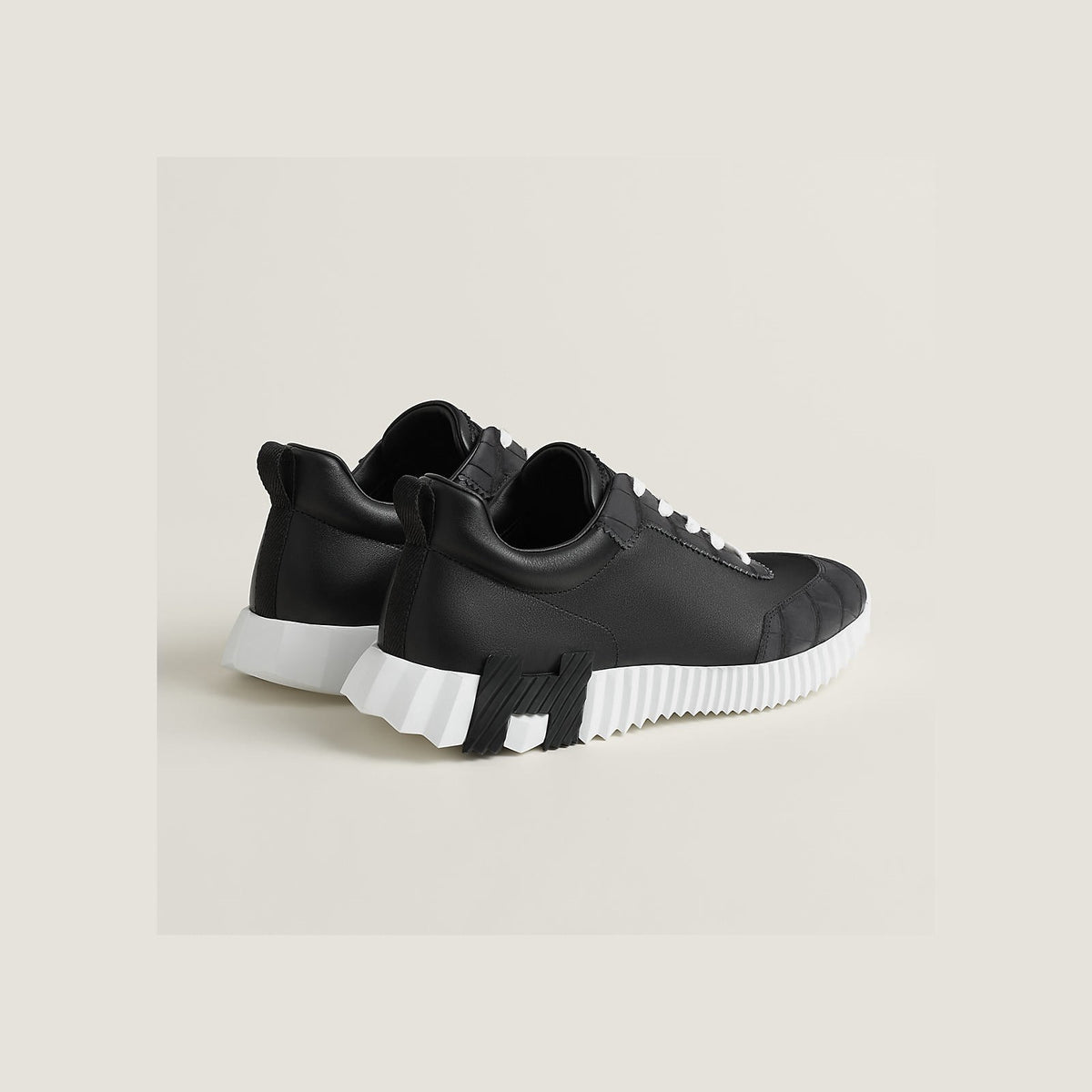 Hermes Bouncing Sneaker Black Alligator