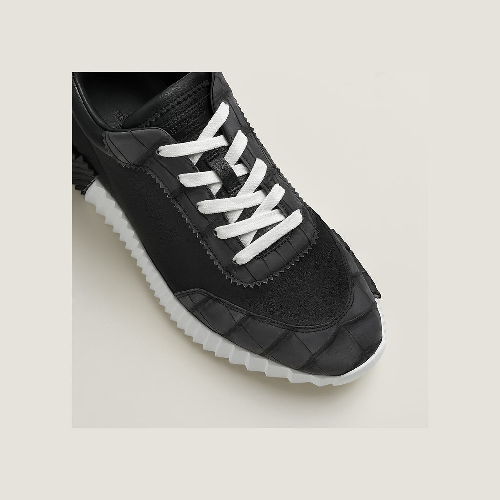 Hermes Bouncing Sneaker Black Alligator