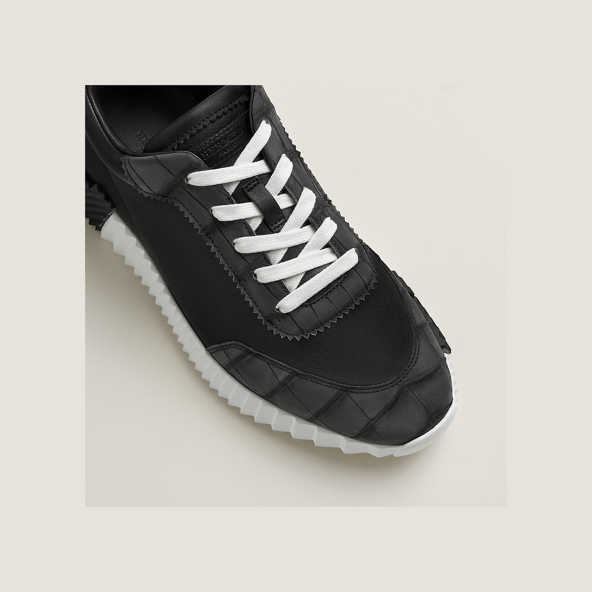 Hermes Bouncing Sneaker Black Alligator