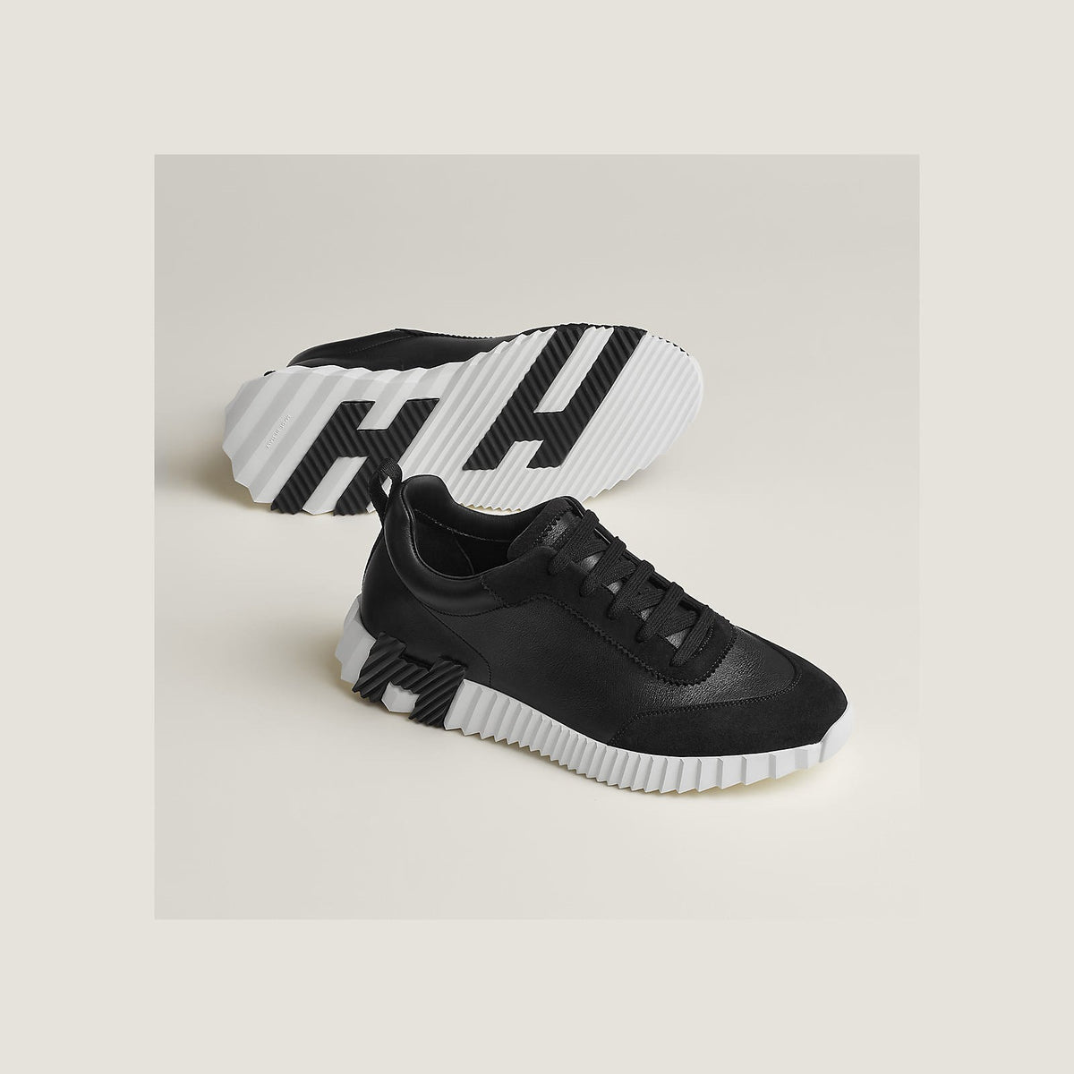Hermes Bouncing Sneaker Black White
