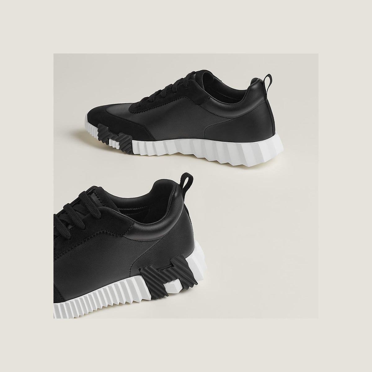 Hermes Bouncing Sneaker Black White