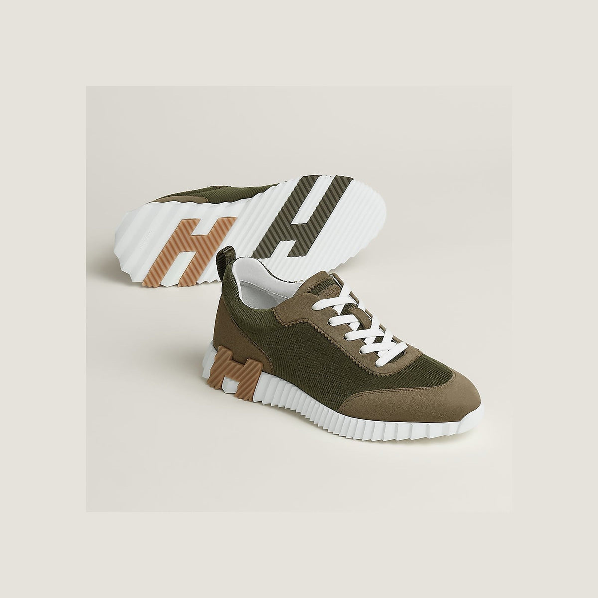 Hermes Bouncing Sneaker Tundra Green