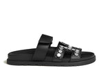 Hermes Chypre Sandal Noir Clou De Selle Calfskin Leather