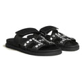 Hermes Chypre Sandal Noir Clou De Selle Calfskin Leather