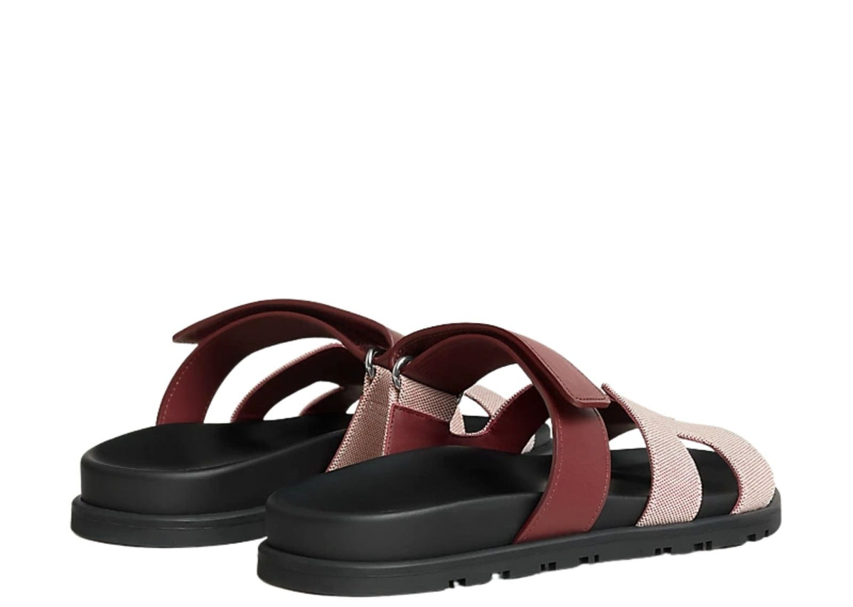 Hermes Chypre Sandal Rouge Calfskin Leather