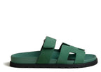 Hermes Chypre Sandal Vert Zellige Suede Goatskin