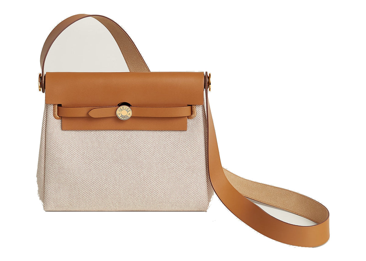 Hermès Herbag Zip 20 Bag Ecru Beige Naturel Sable