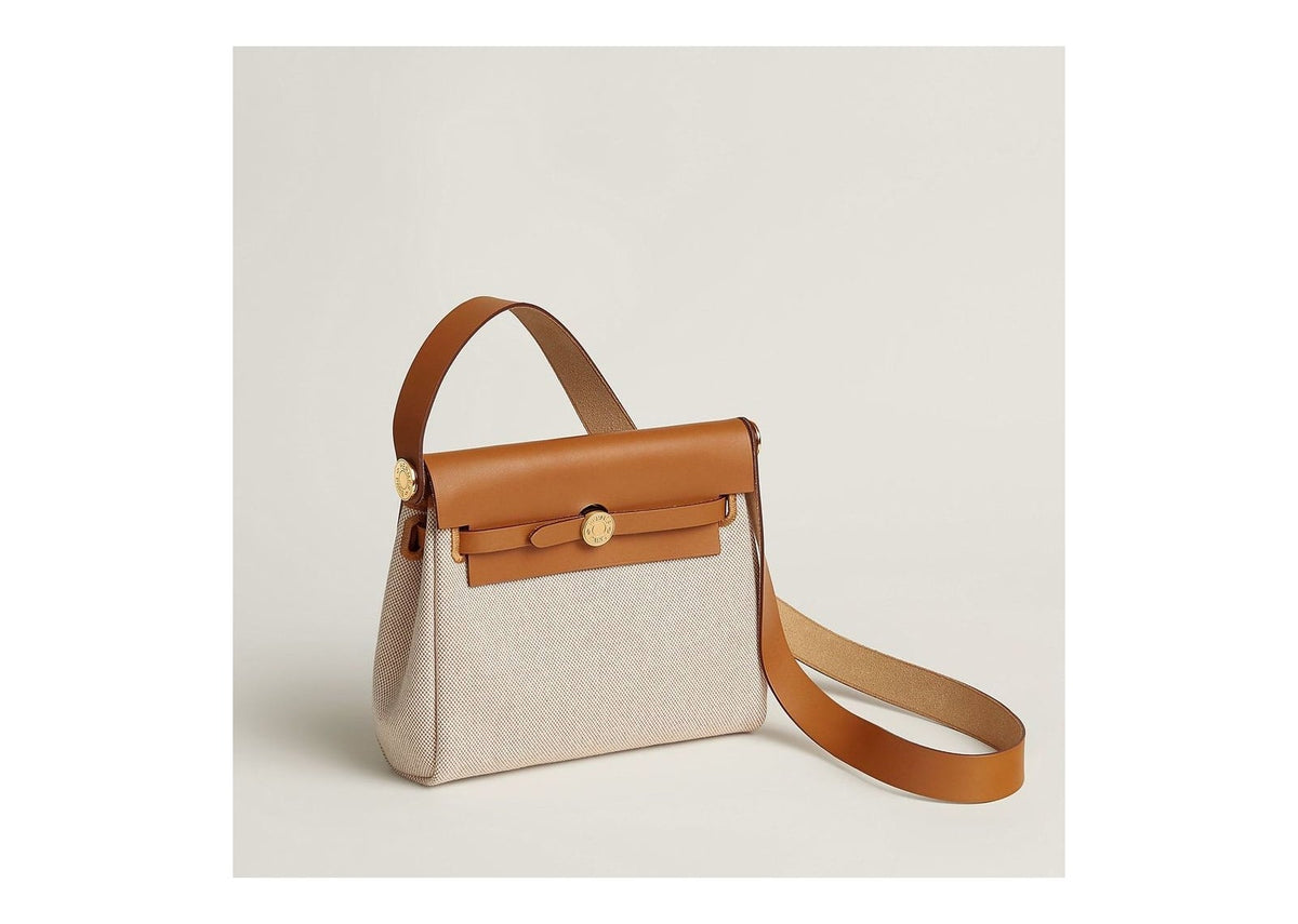 Hermès Herbag Zip 20 Bag Ecru Beige Naturel Sable
