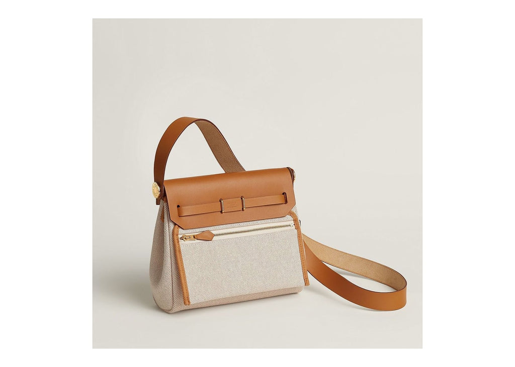 Hermès Herbag Zip 20 Bag Ecru Beige Naturel Sable