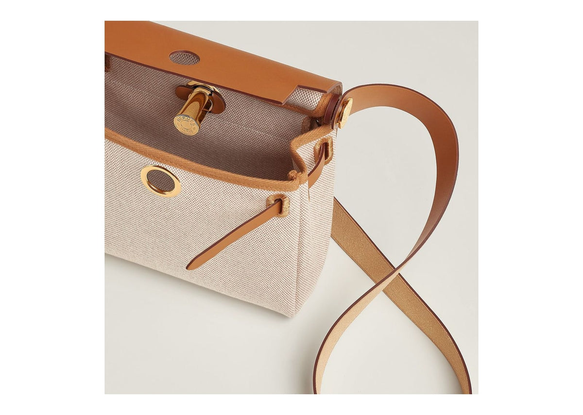 Hermès Herbag Zip 20 Bag Ecru Beige Naturel Sable