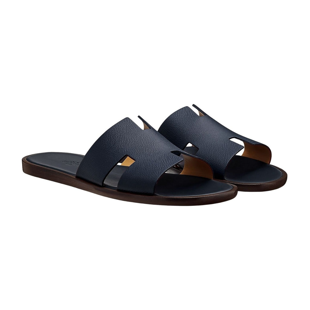 Hermes Izmir Sandal Marine Smooth Calfskin Leather