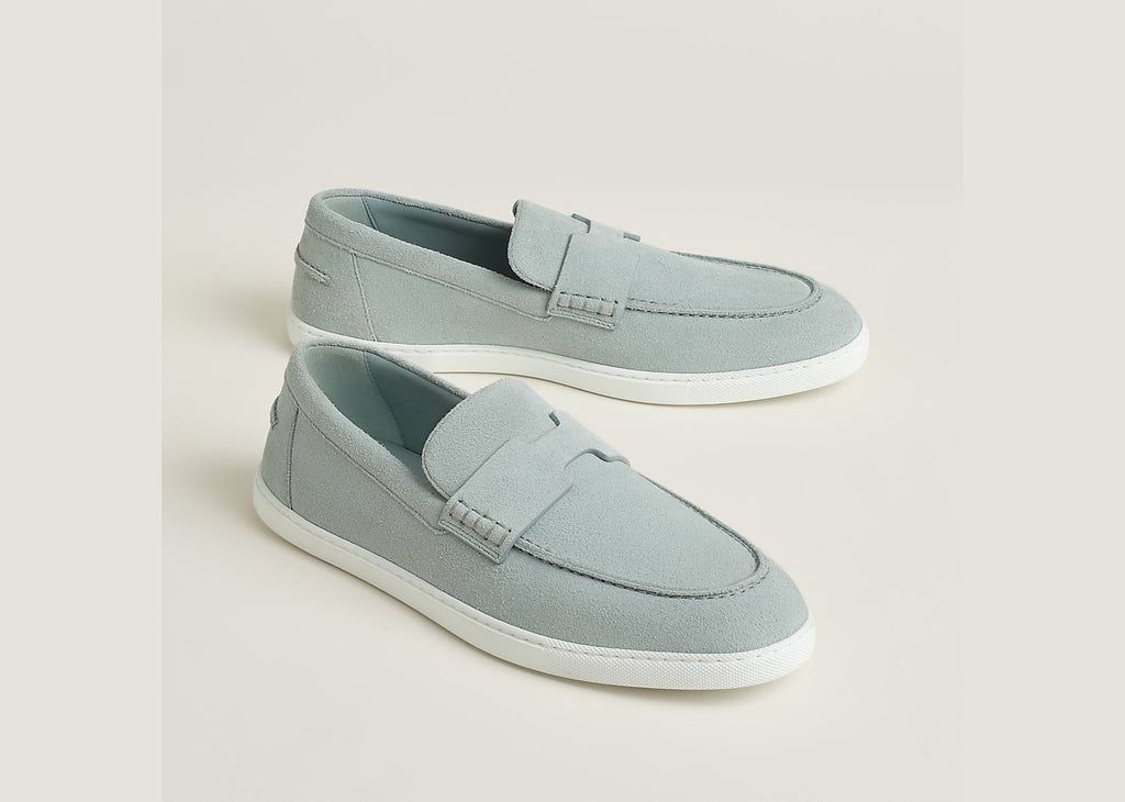 Hermes Job Loafer Bleu Glacier