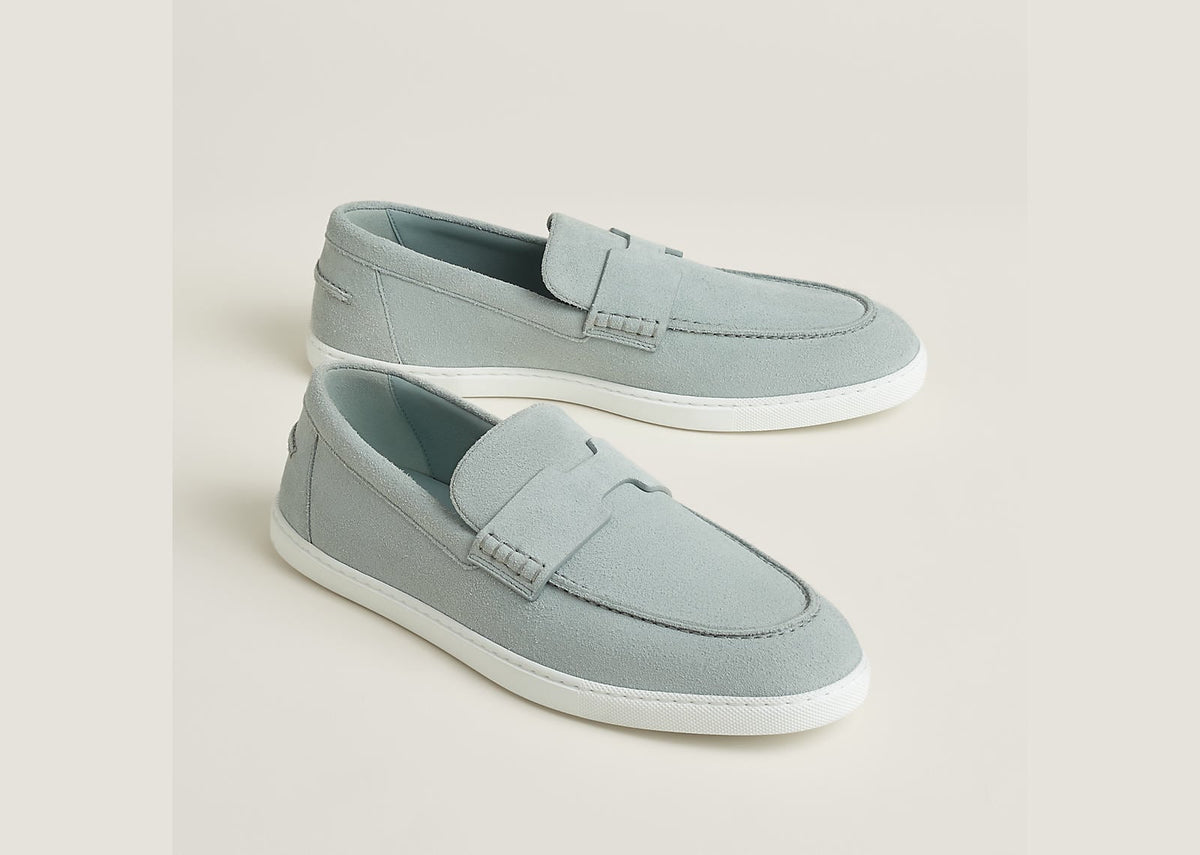 Hermes Job Loafer Bleu Glacier