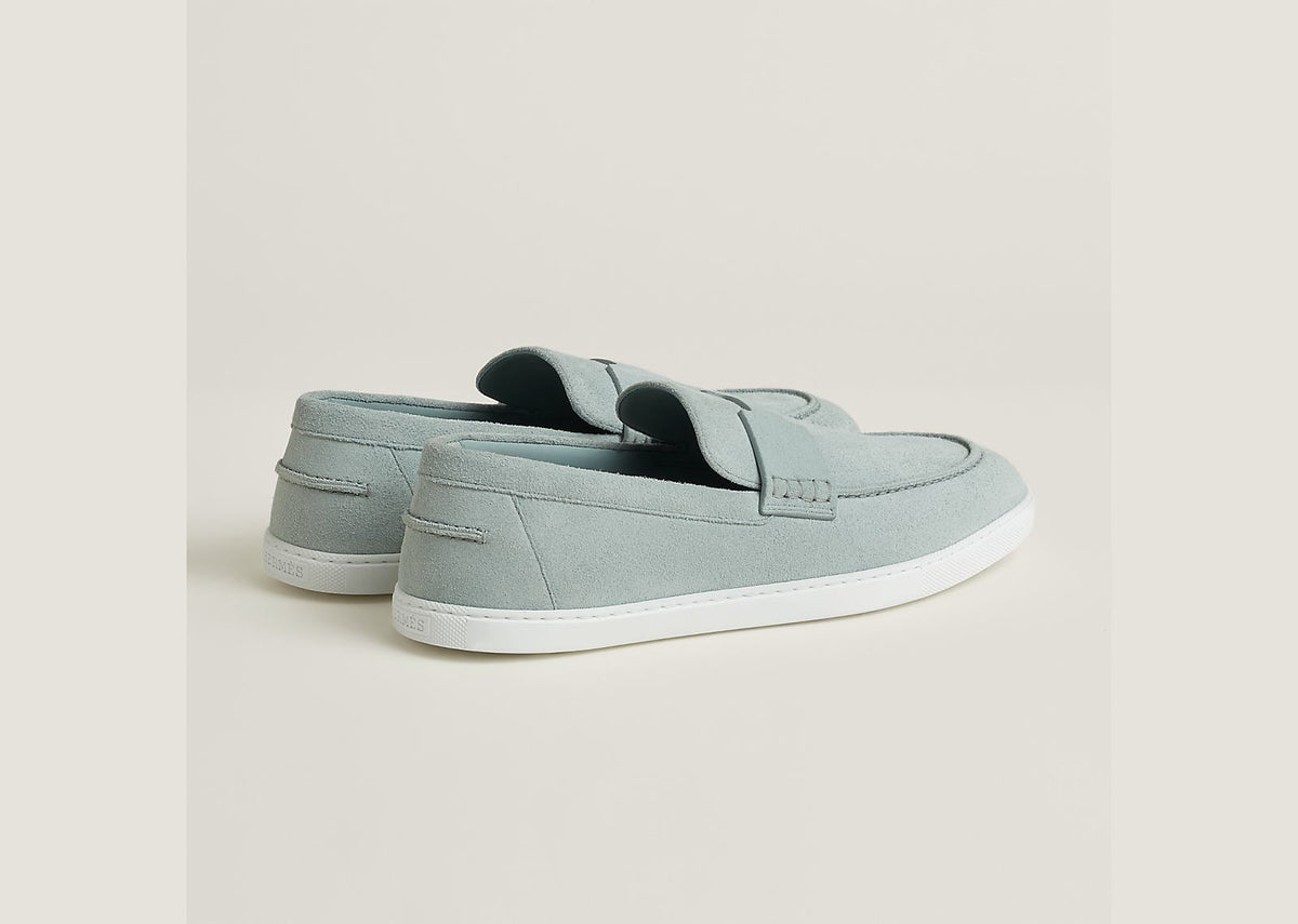 Hermes Job Loafer Bleu Glacier