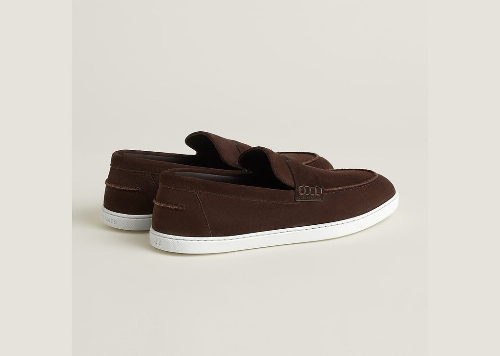 Hermes Job Loafer Marron Ebene