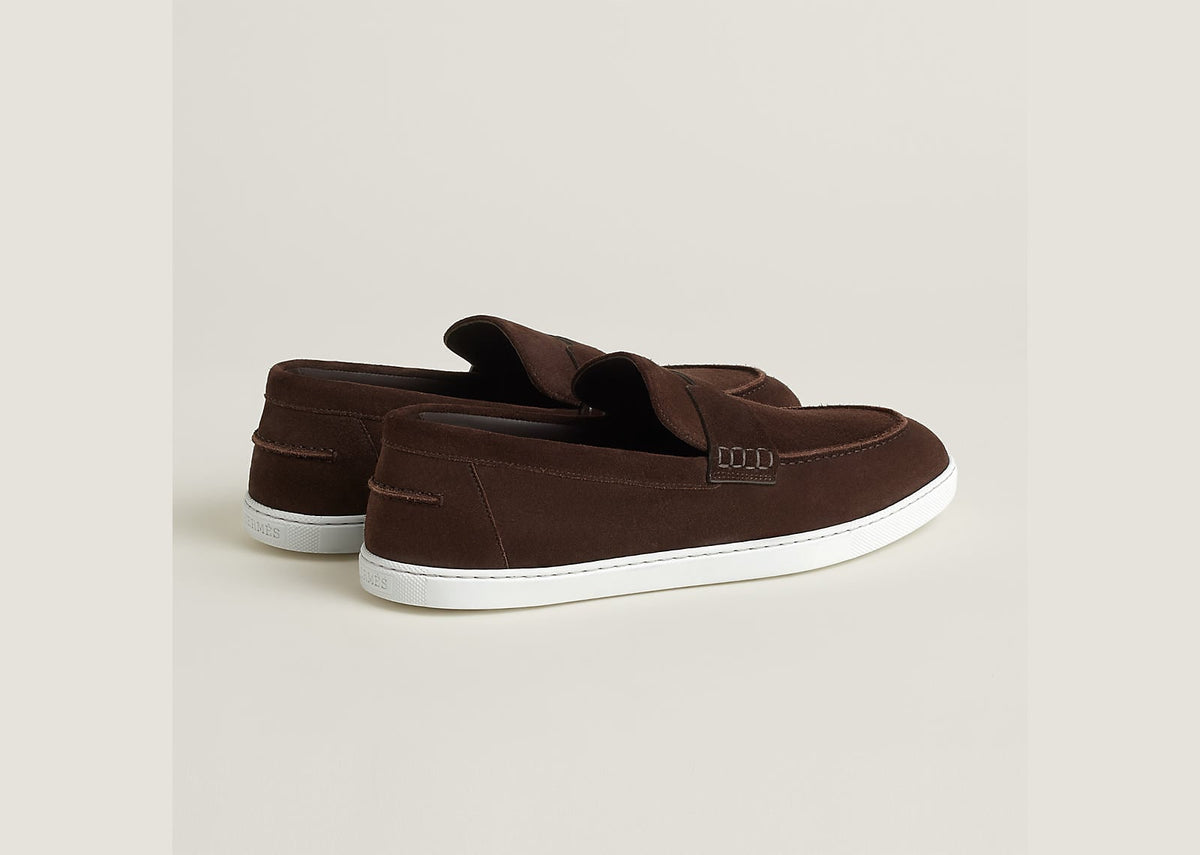 Hermes Job Loafer Marron Ebene
